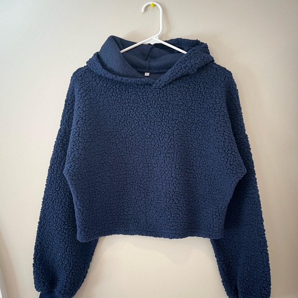 Plush Gray Sherpa Hoodie